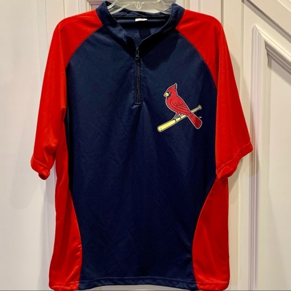 MLB Cardinals Quarter Zip Shirt XL